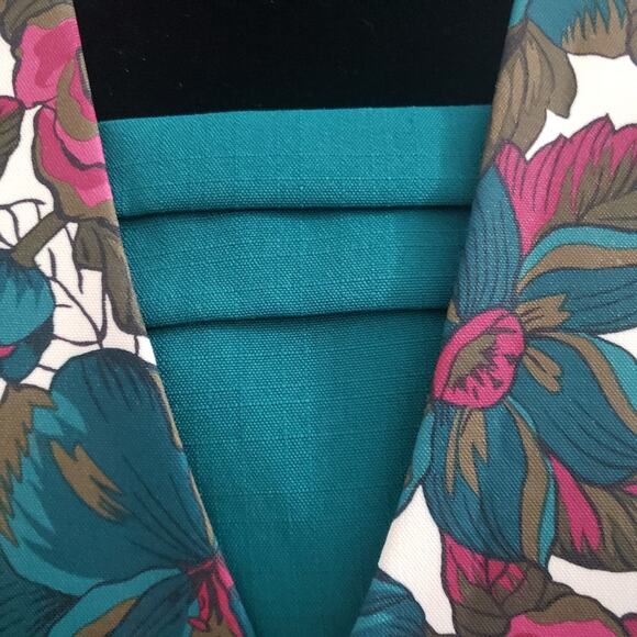 Vintage Good Times Double Breasted Floral Career Blazer Jacket 14 - Picture 7 of 13